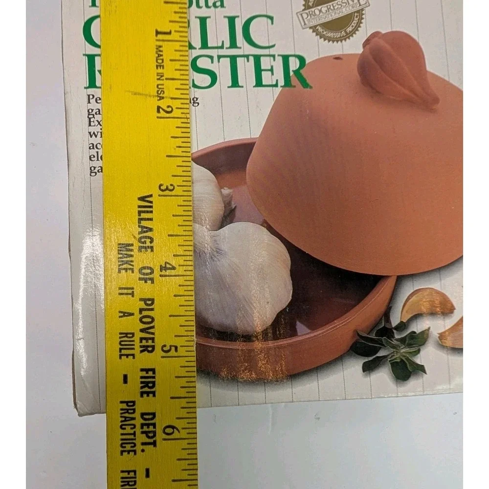 Progressive Terra Cotta Garlic Roaster XL Clay Dome Lid Vented GGR-425 NIB